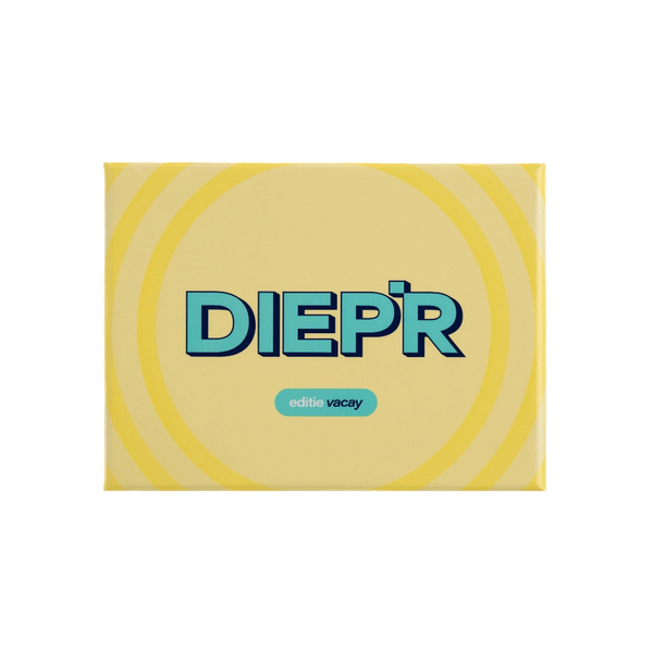 Met DIEP’R VACAY maak je herinneringen die verder gaan dan selfies Trek een kaartje en ontdek de vragen die je laten lachen, nadenken, reflecteren en connecten.