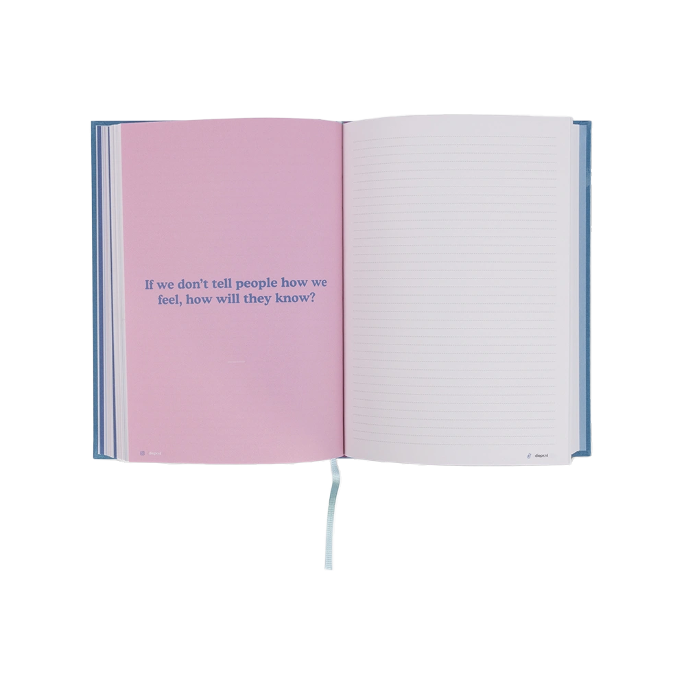 Gebruik het notitieboekje in combinatie met onze vragen uit de DIEP’R self-love editie.