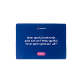 Voorbeeld vraag van het nieuwe diep'r spel editie samenwonen