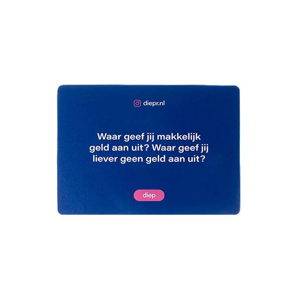 Voorbeeld vraag van het nieuwe diep'r spel editie samenwonen