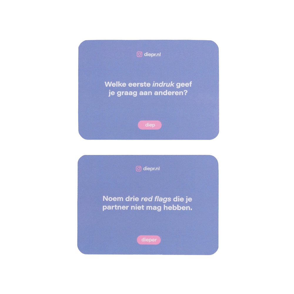 DIEP'R tafelen editie 2.0 kaarten