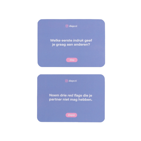 DIEP'R tafelen editie 2.0 kaarten