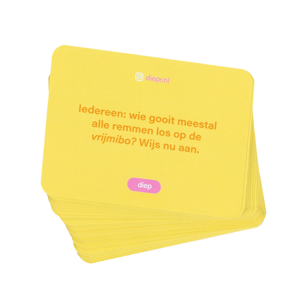 DIEP'R teamwork kaartspel voor op het werk. 