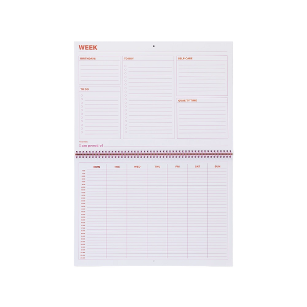 Binnenkant van de DIEP'R WEEKLY PLANNER - Weekplanner 