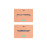 Kaartjes met voorbeeld vragen van DIEP'R Tropenjaren.